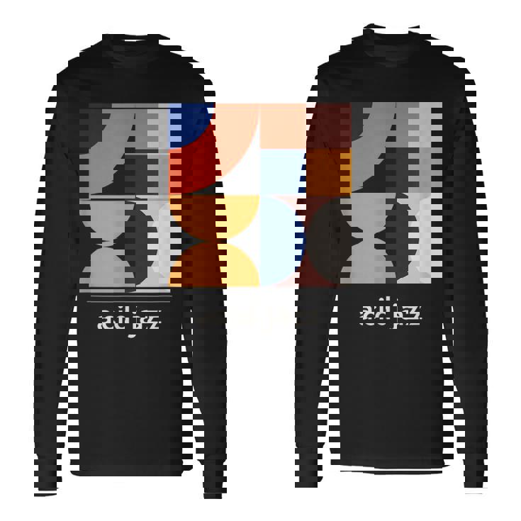 Acid Jazz ヴィンテージジャズミュージックバンド ミニマルtシャツ 長袖Tシャツ
