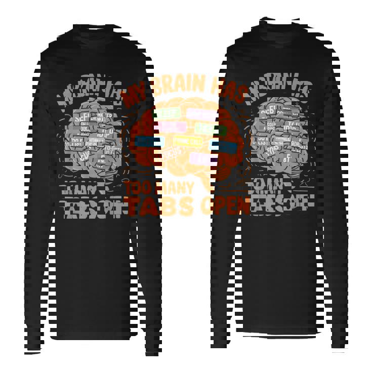 Adhd 意識 神経多様性 Adhd 脳 長袖Tシャツ