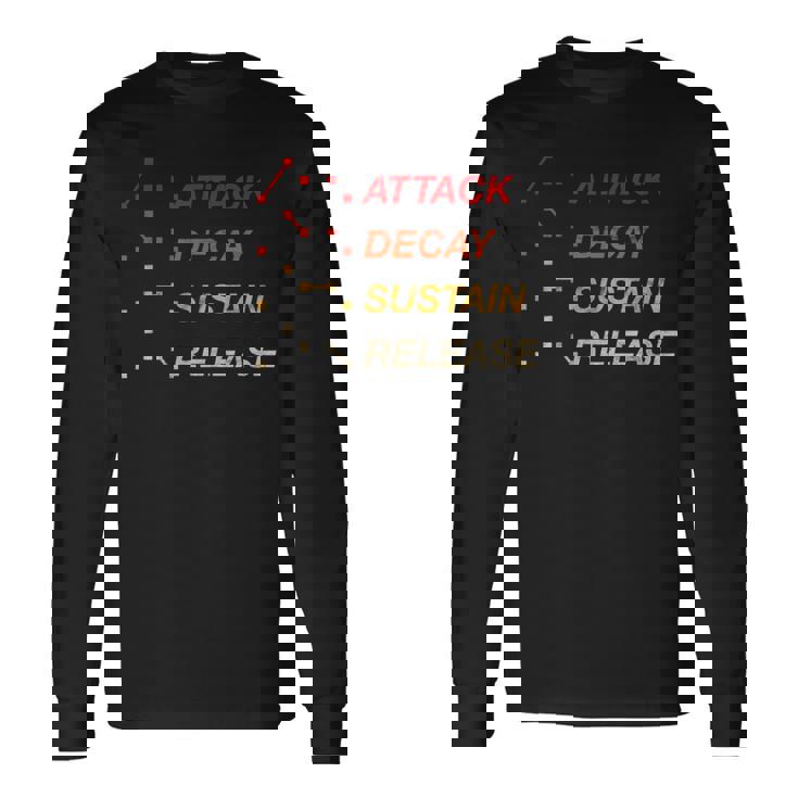 Adsr Producerynth ヴィンテージアナログギアスタジオエンベロープ酸 長袖Tシャツ