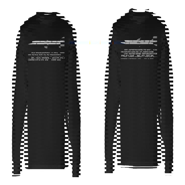 Aim-120 Amraam 空対空ミサイルの図 長袖Tシャツ