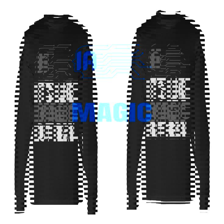 Aiマジック リアルロボットテック 未来 デジタルマインド 長袖Tシャツ ギフトのアイデア