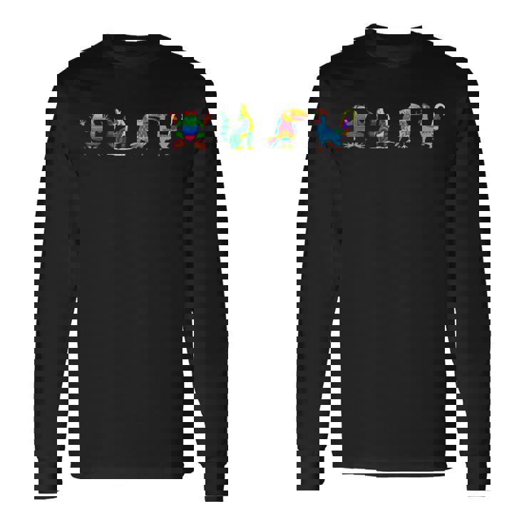 Alebrijes 動物 生き物 メキシコ 民芸品 長袖Tシャツ