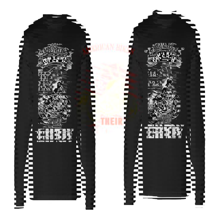 American Bikes Don't Leak Oil バイカーファンロッカーバイク 長袖Tシャツ