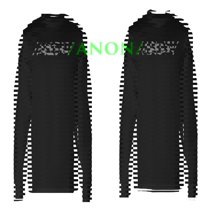 Anon Anonymous Onymous Online Lurk プロフィール ソーシャルメディア 長袖Tシャツ