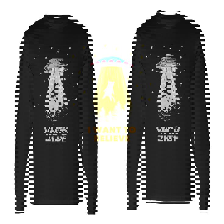 Area 51 Ufoハンターtシャツ エイリアン誘拐 I Want To Believe 長袖Tシャツ