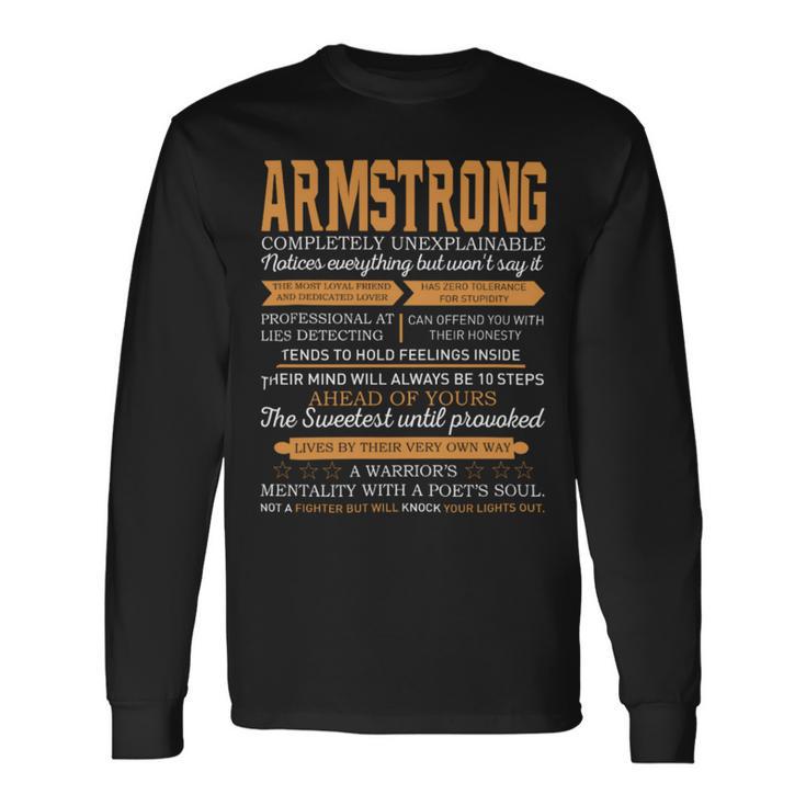 Armstrong Completely Unexplainable Notices Everything But Won’T Say It Name Long Sleeve T-Shirt