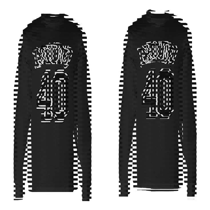 Around 40 アラフォー（四十歳 40才）【ユニフォーム風】（お誕生日）祝 40代 サプライズ 面白 長袖Tシャツ