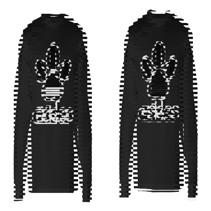 Asides アシデス Asides 足です。肉球です。【変なtシャツ屋さん】スポーツ ブランド パロディ 面白デザイン 長袖Tシャツ