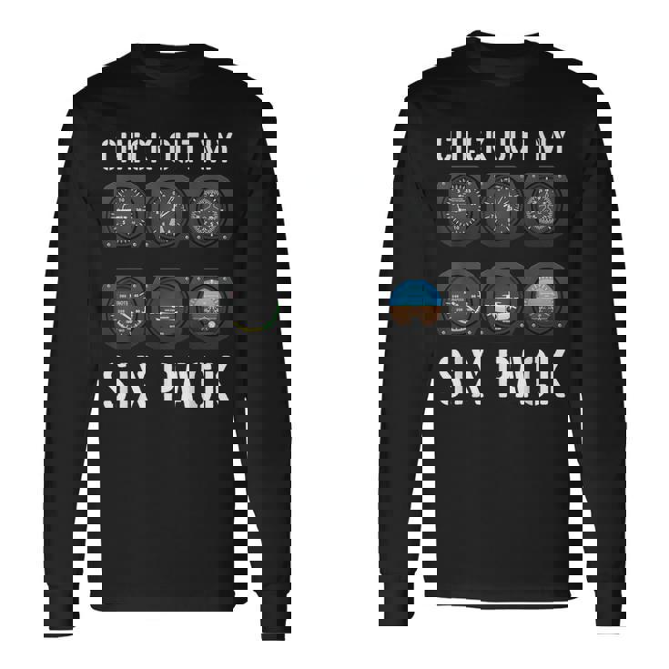 Avión Instrumentos Deuelo Pilot'six Pack Top Pilot Camiseta de manga larga