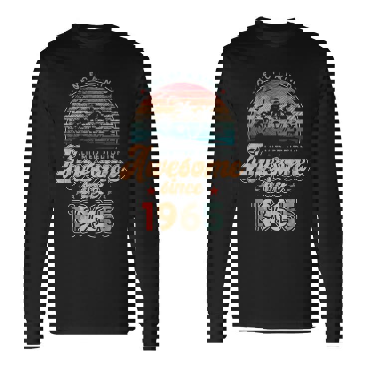 Awesomeince 1965 パームツリー 60歳の誕生日 長袖Tシャツ