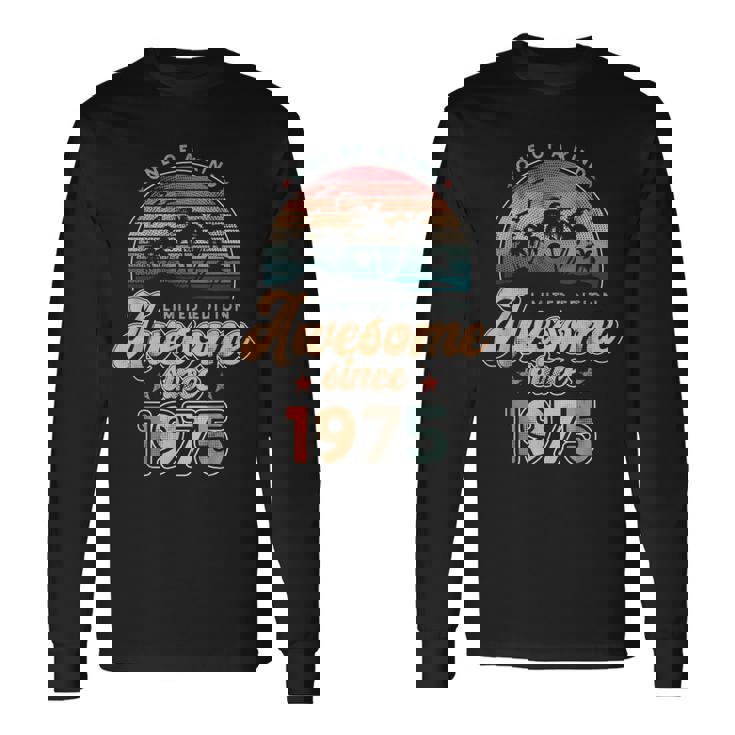 Awesomeince 1975 パームツリー 50歳の誕生日 長袖Tシャツ