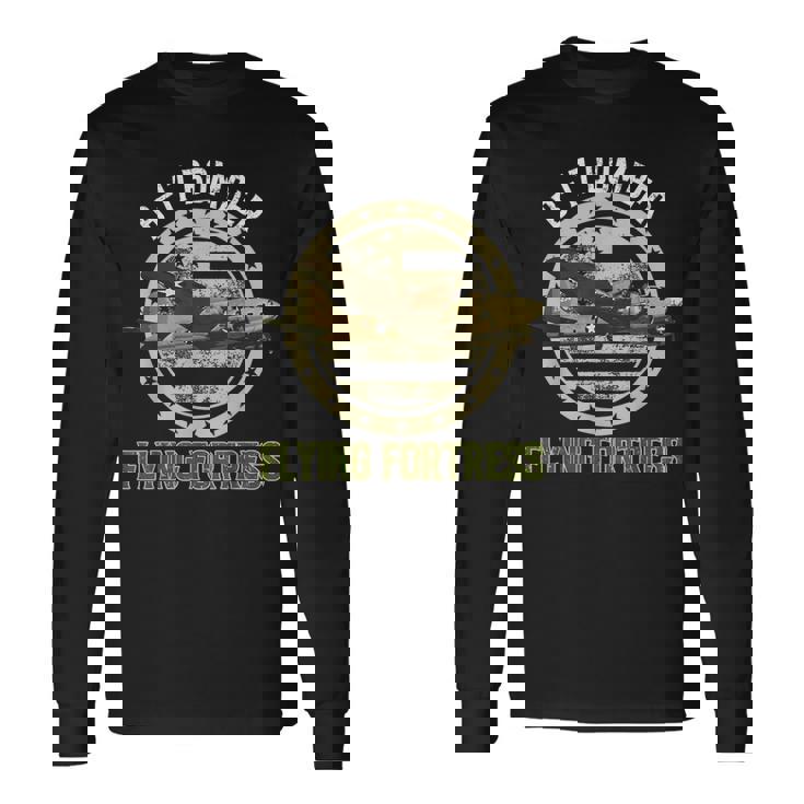 B-17 空飛ぶ要塞爆撃機 第二次世界大戦 飛行機 長袖Tシャツ