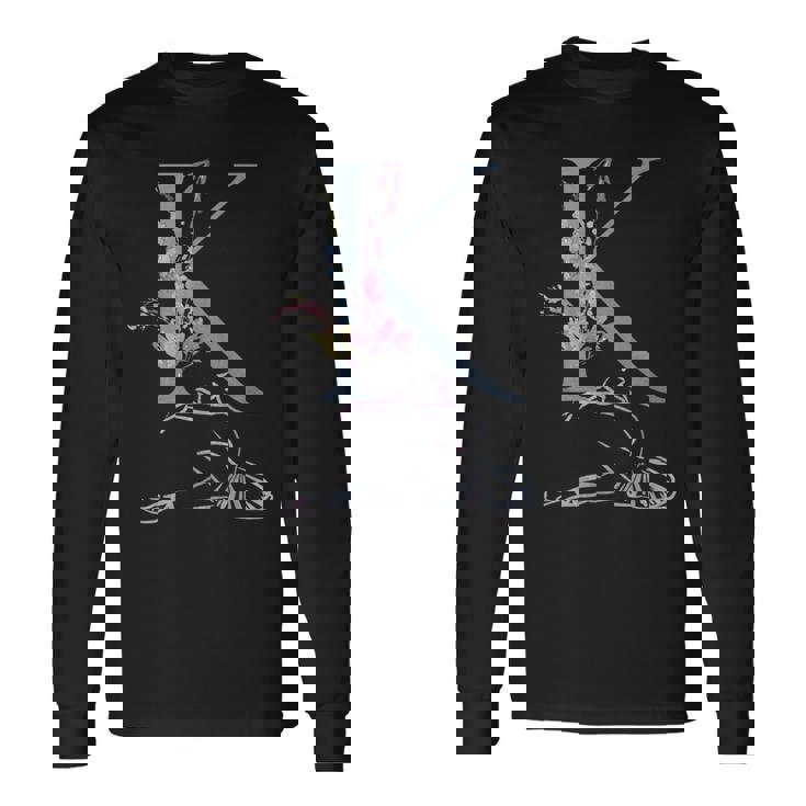 Balla バレエ ダンス イニシャル 名前 K Dance モノグラム バレエ 長袖Tシャツ