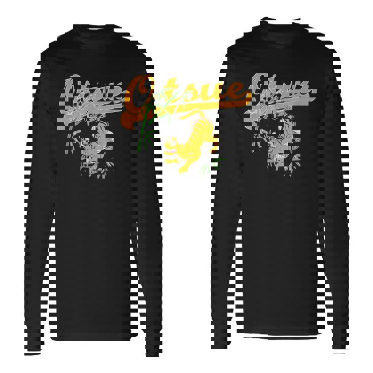 Bamboo And Tiger Of Otsu-E 大津絵 竹に虎バンブー タイガー 長袖Tシャツ