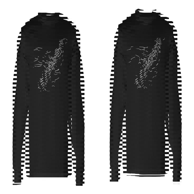 Bass Player-ベーシスト-音楽-ジャズ-ロック-ブルース-メタル 長袖Tシャツ