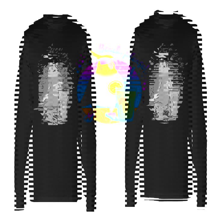 Beach Pleaseummer オカメインコ サングラス バーブ ミーム オウム 長袖Tシャツ