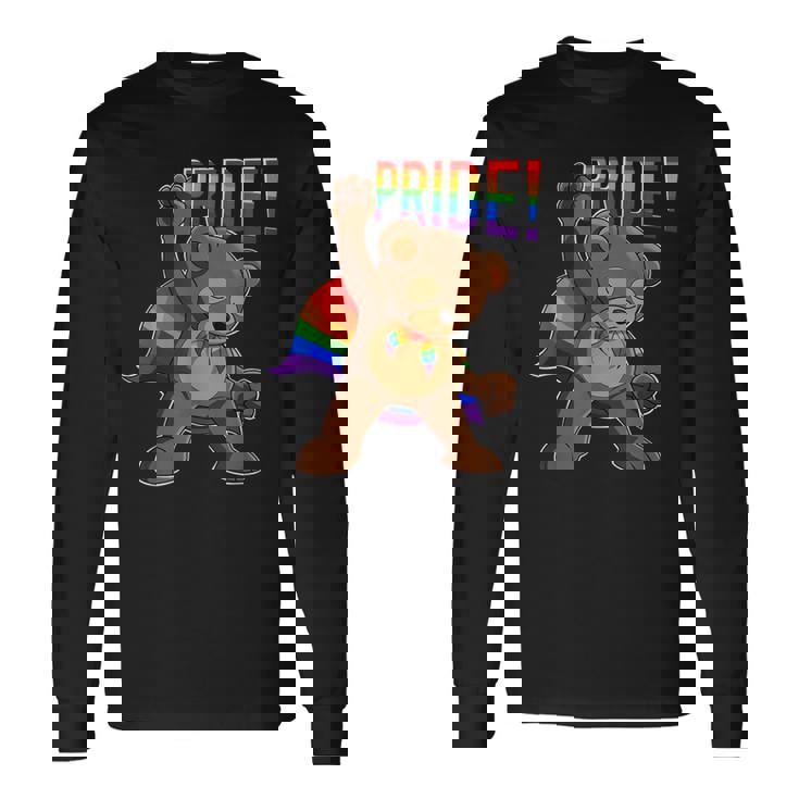 Bear I Lgbtq Flag I レインボー フラッグ I Gay Pride 長袖Tシャツ