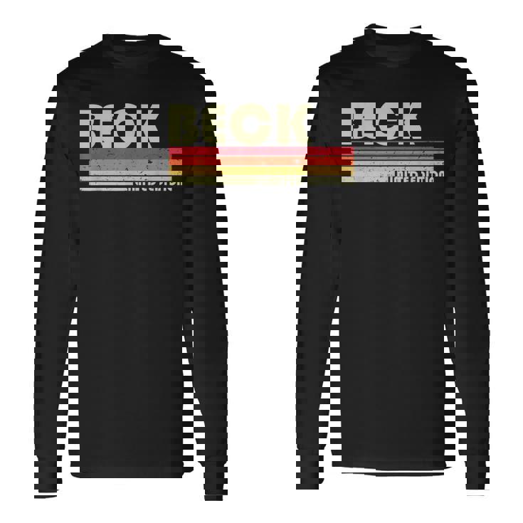 Beckurname 面白い レトロ ヴィンテージ 80年代 90年代 誕生日 再会 長袖Tシャツ