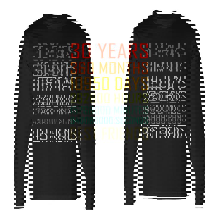 Best Friends ヴィンテージ 30年 友情記念日 長袖Tシャツ