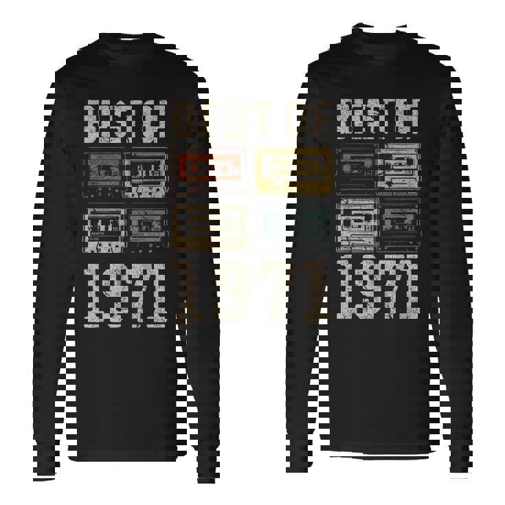 Best Of 1971 カセットテープ・レトロ 54歳の誕生日 長袖Tシャツ