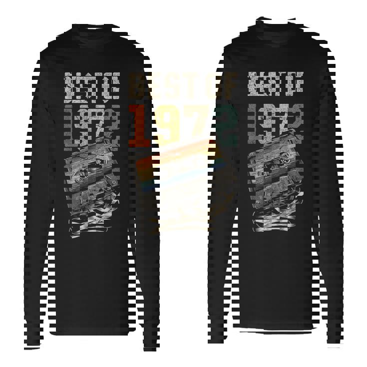 Best Of 1972 カセットテープ 53年 音楽 レトロ 誕生日 長袖Tシャツ