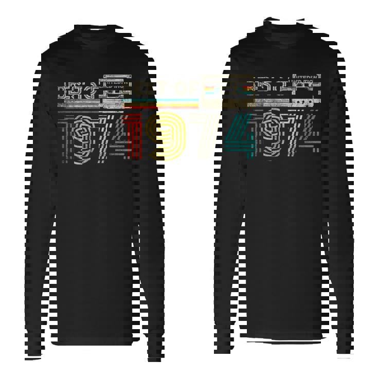 Best Of 1974 Classic Birthday 1974 Cassette Tapeintage 長袖Tシャツ