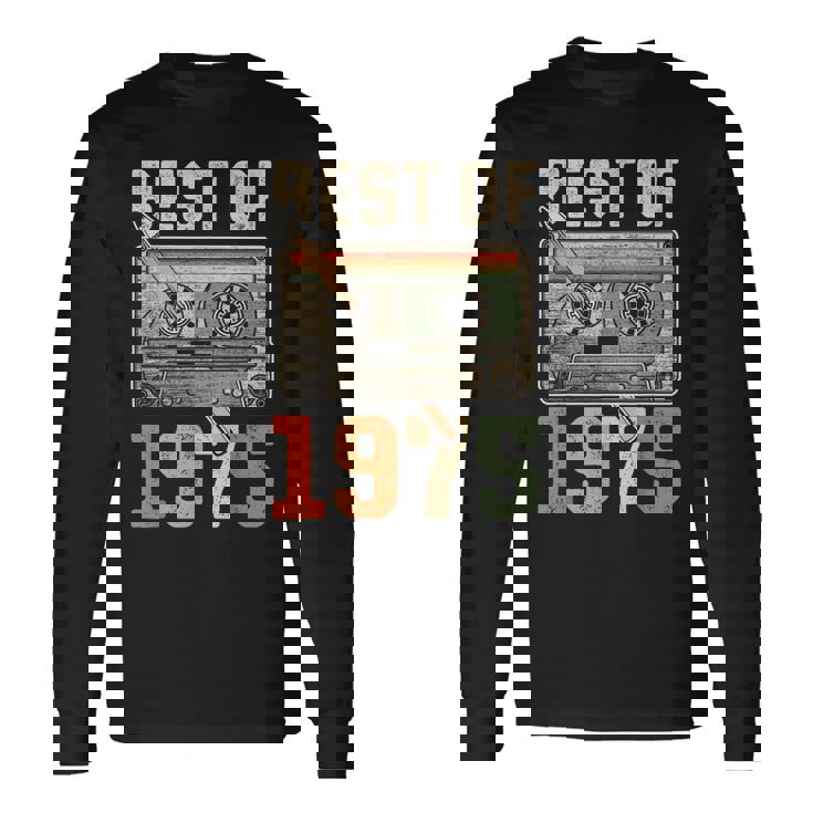 Best Of 1975 オールド・カセット 50歳の誕生日 レトロ 長袖Tシャツ