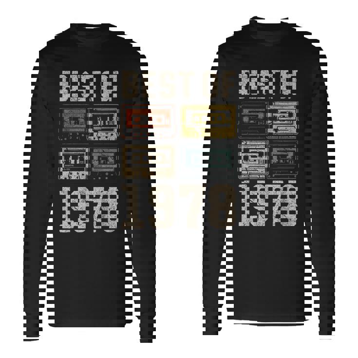 Best Of 1978 カセットテープ・レトロ 47歳の誕生日 長袖Tシャツ
