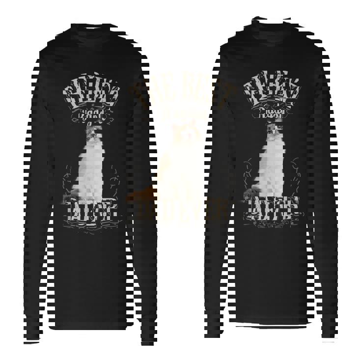 メンズ Best Ragdoll Dad Ever ラグドールキャットギフト レトロビンテージ 長袖Tシャツ ギフトのアイデア