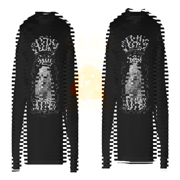 メンズ Bestpaniel Dad Ever アメリカンコッカースパニエル 犬 ビンテージ 長袖Tシャツ