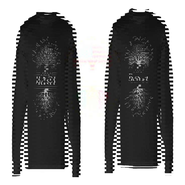 Bianchi ファミリーネーム アメリカ栽培 イタリア製 ルーツ イタリア 国旗 長袖Tシャツ