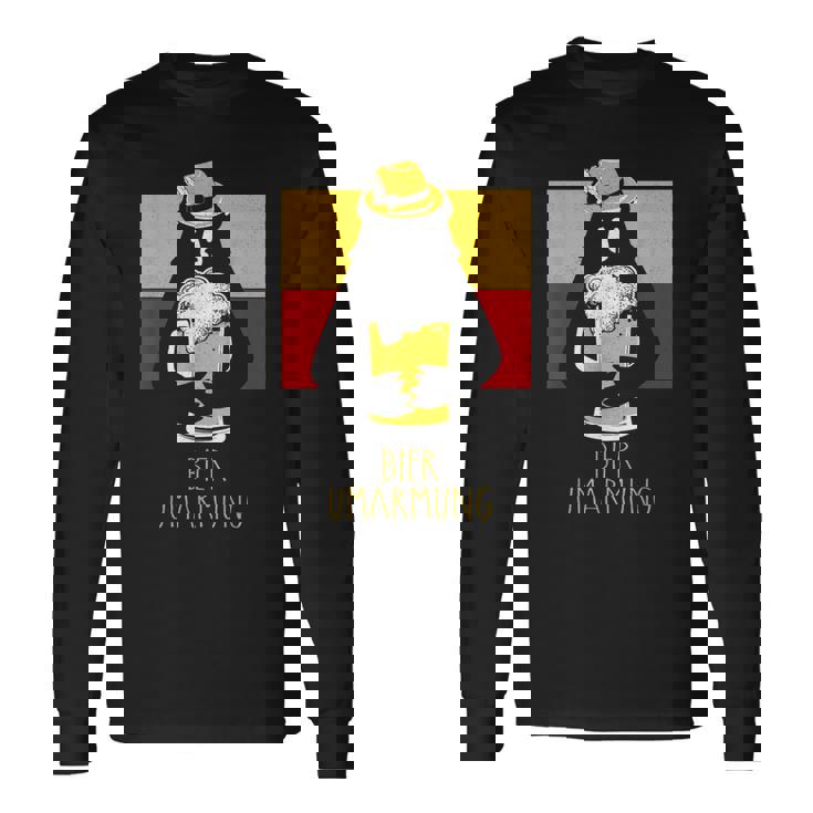 Bier Hug 面白いオクトーバーフェストデザイン ビールベア ドイツパーティー 長袖Tシャツ