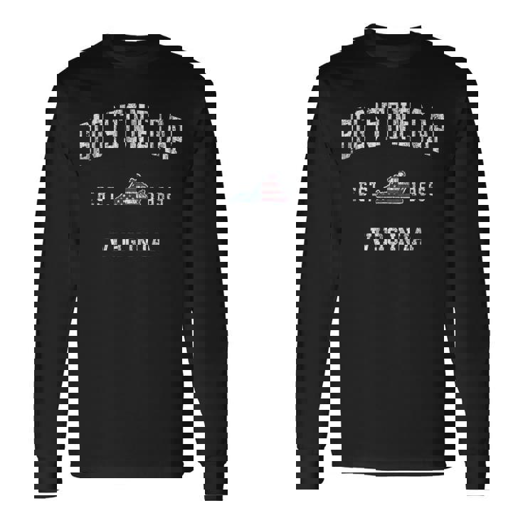 Bigtone Gap バージニア州バージニア州ヴィンテージアメリカ国旗デザイン 長袖Tシャツ