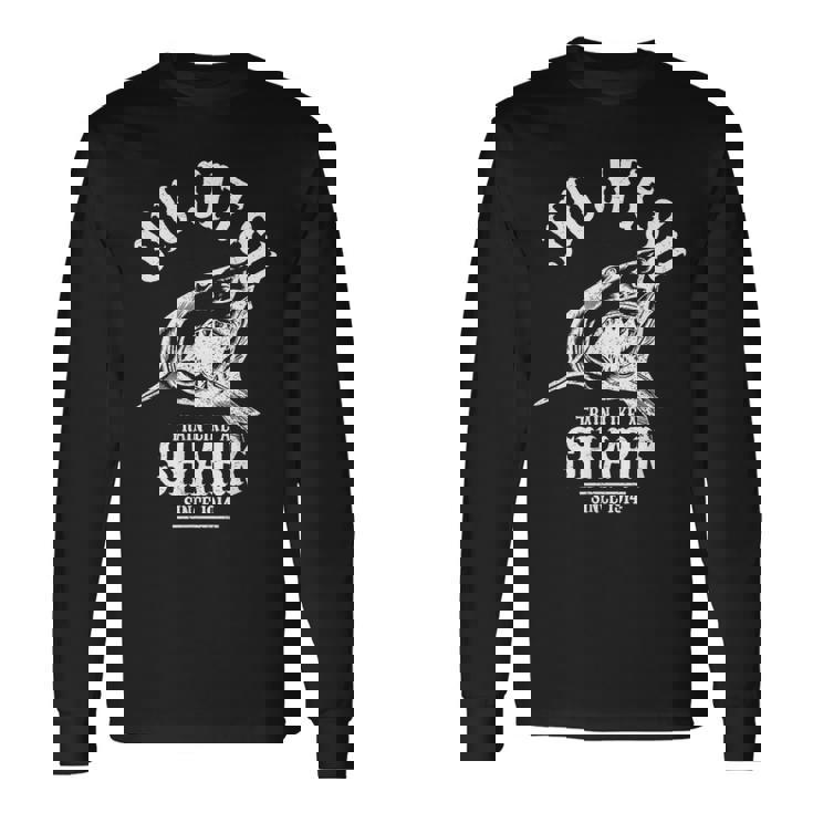 Bjj ブラジリアン柔術電車 サメのように 長袖Tシャツ