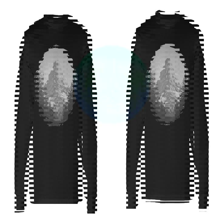 Blue Mountain Retrointage Hiking Camping Lover Glamper 長袖Tシャツ