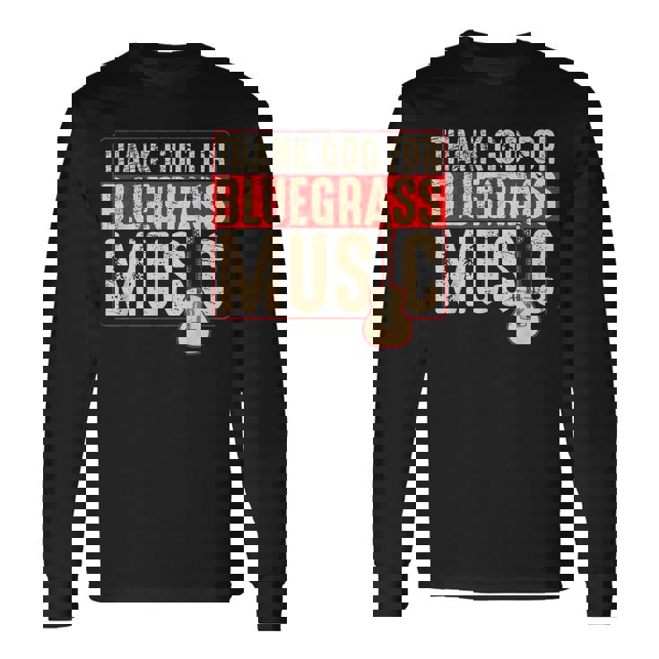 Bluegrass ミュージックギタープレーヤー 面白いバンジョー楽器 長袖Tシャツ