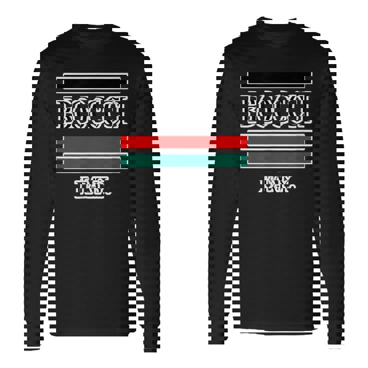 Bocci ぼっち ロゴ Itaiy 痛い イタリア国旗風【変なtシャツ屋さん】陰キャ オタク ブランド パロディ 面白 長袖Tシャツ