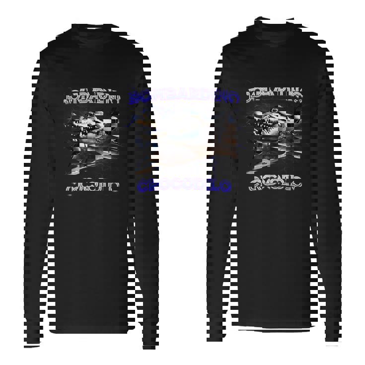 Bombardino Crocodilo Bootleg Brainrot イタリアン ブレイン ミーム 長袖Tシャツ ギフトのアイデア