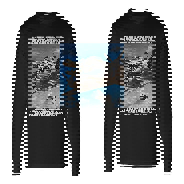 Bombardiro Crocodilo イタリアンブレインロットミーム 長袖Tシャツ