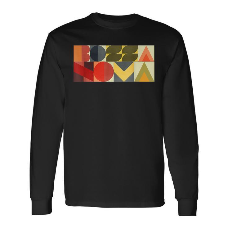 Bossa Nova Brasil Jazz Musiqueintage Typographie T-shirt à manches longues
