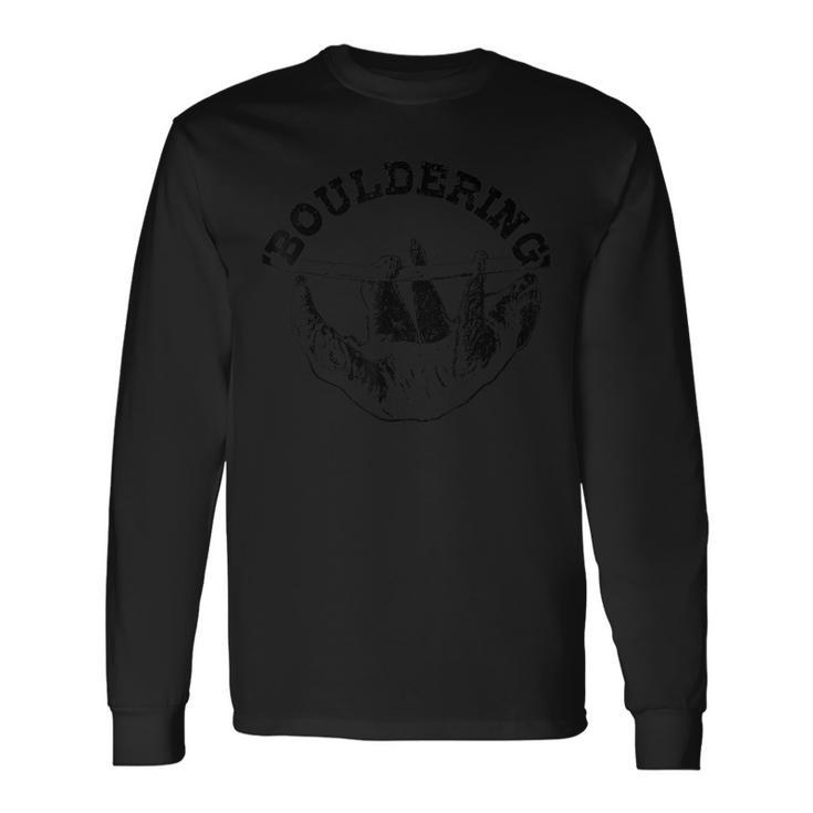 Bouldering Perezoso Escalador Divertido Regalo Boulderer Camiseta de manga larga