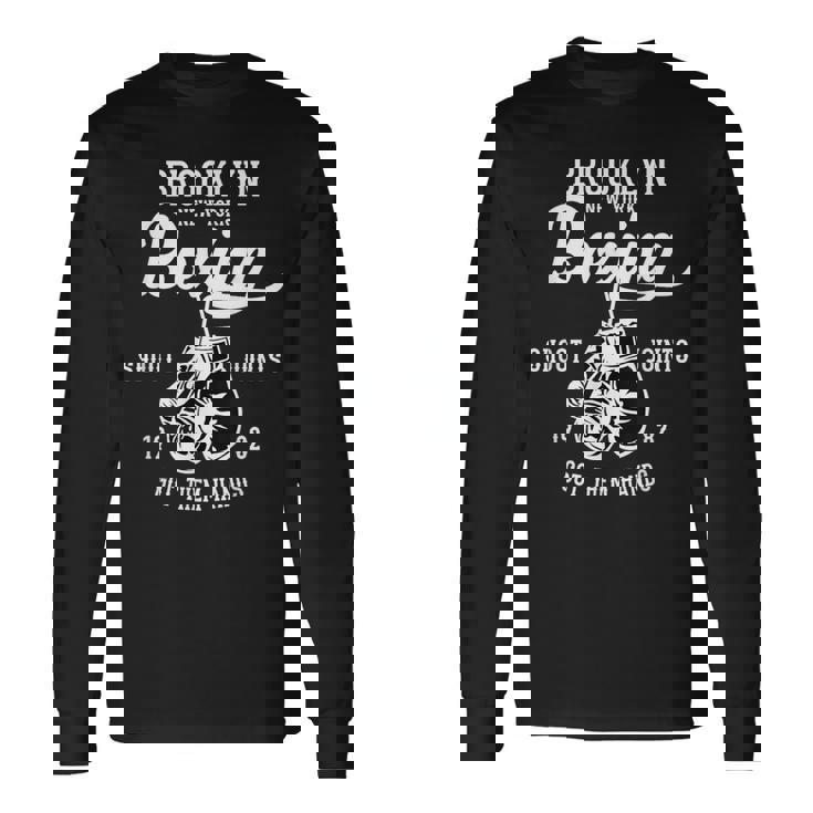 Brooklyn New York ボクシング スローバック 長袖Tシャツ