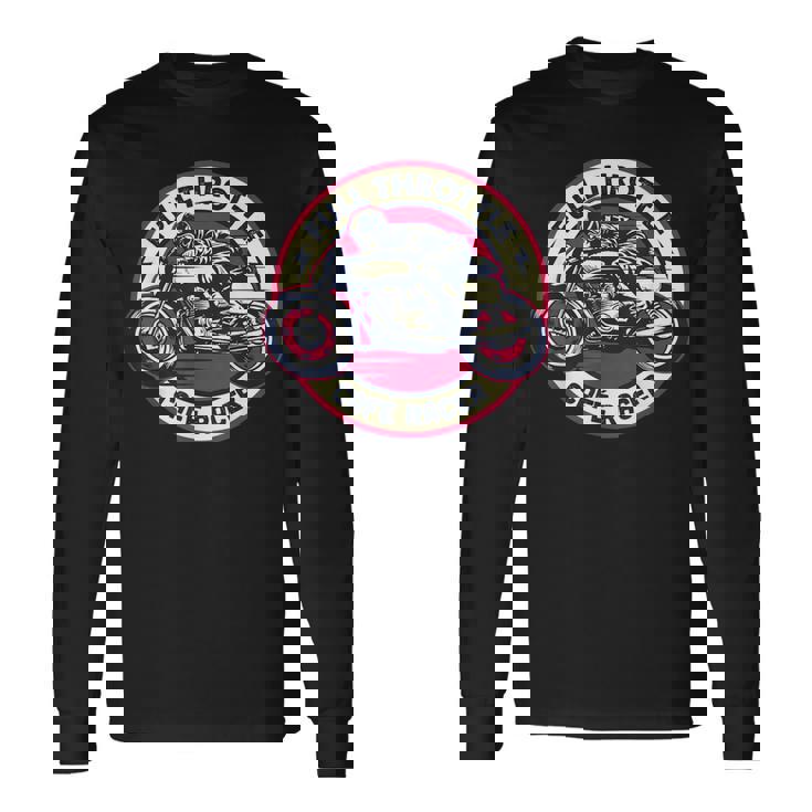 Cafe Racer フルスロットル ヴィンテージモーターサイクルtシャツ 長袖Tシャツ