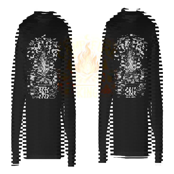 Campfire King おもしろキャンプギフト 焚き火 長袖Tシャツ ギフトのアイデア