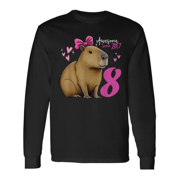 Capibara De 8 Años De Edad Para Niñas 8 Años De Edad Capibara Camiseta de manga larga