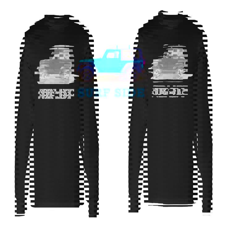 The Car On Theeaside【Surfide サーフサイド】車 サーフィン／サーファー 夏・海 長袖Tシャツ