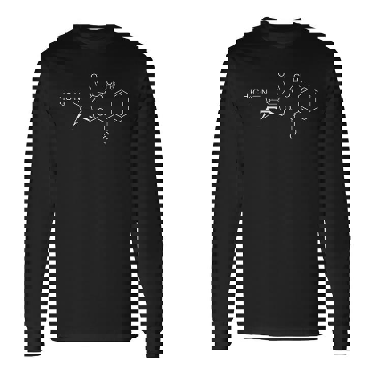 Chemise Àtructure Chimique Molécule De Cocaïne T-shirt à manches longues