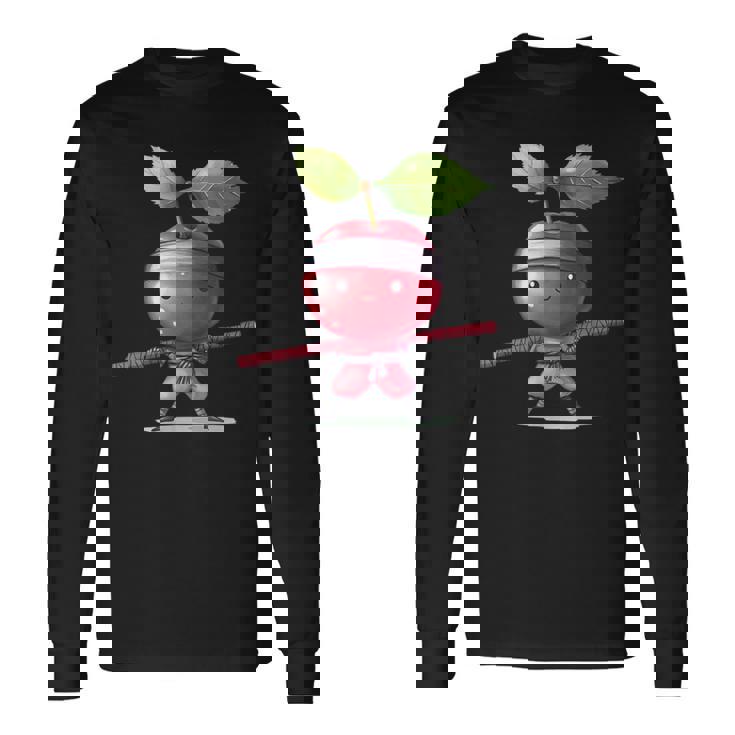 Cherry Ninja かわいいtシャツ 長袖Tシャツ