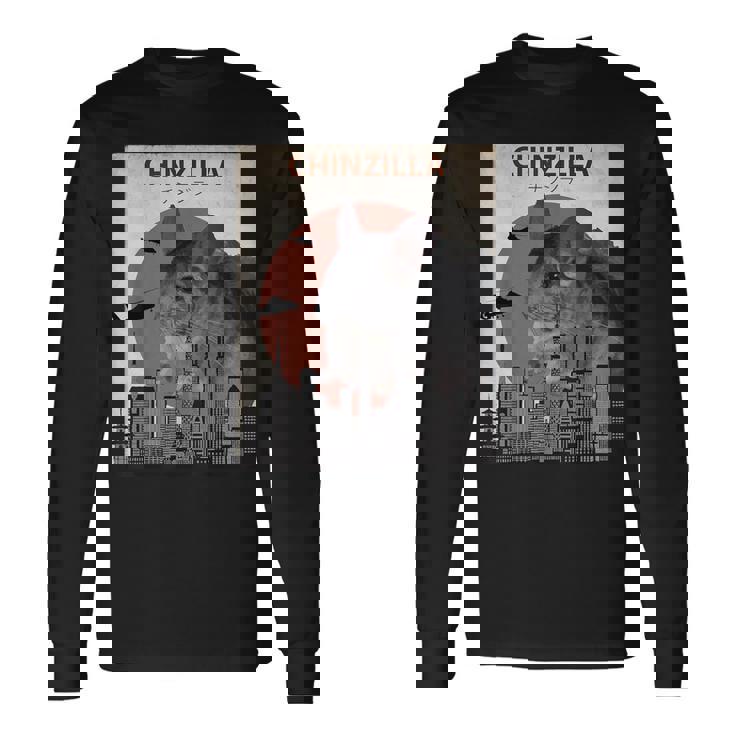 Chinzilla おもしろチンチラtシャツ 長袖Tシャツ