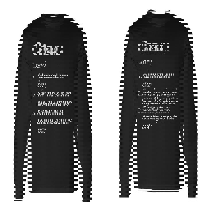 Chizuru 名前の定義 面白い辞書 長袖Tシャツ